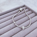 Berloque de Prata Separador Coração Vazado