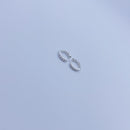 Brinco de Prata Argolinha Click Corrente