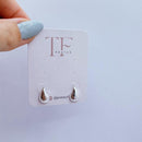 Brinco de Prata Gota Abaulado Liso