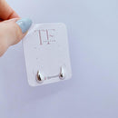 Brinco de Prata Gota Abaulado Liso