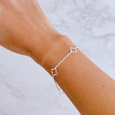 Pulseira de Prata Trevo Vazado