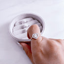 Anel de Prata Coração Cravejado