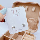 Brinco de Prata Folha Coração Martelado 8mm