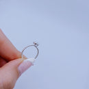 Anel de Prata Solitário