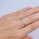 Anel de Prata Olho Grego Vazado