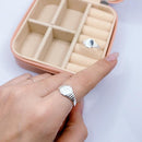 Anel de Prata Círculo Bruto