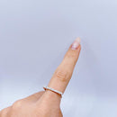 Anel de Prata Chapinha Cravejada