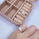 Anel de Prata Zircônia Retangular Cristal Dedinho