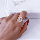 Anel de Prata Elo Cravejado