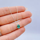 Colar de Prata Oval Turmalina