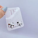 Brinco de Prata Coração Folha Ondulado Liso