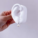 Brinco de Prata Base com Pérola