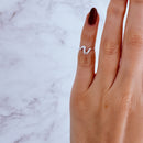 Anel de Prata Regulável Ondulado