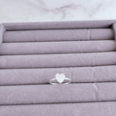 Anel de Prata Zircônia Coração