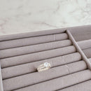 Anel de Prata Largo Cravejado com Zircônia