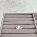 Anel de Prata Largo Cravejado com Zircônia