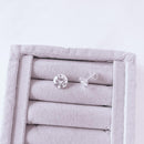 Brinco de Prata Zircônia Redonda 12mm