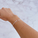 Bracelete de Prata Geométrico Minimalista Regulável