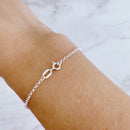 Pulseira 1 Trevo Perolado Resinado de Prata