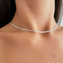 Choker Lacraia de Prata 2,6mm