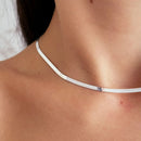 Choker Laminada de Prata