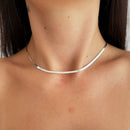 Choker Laminada de Prata