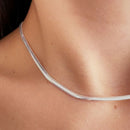 Choker Lacraia de Prata 2,6mm