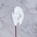 Brinco de Prata Gota Vazada Corações