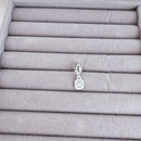 Berloque de Prata Quadrado Cravejado Ponto de Luz