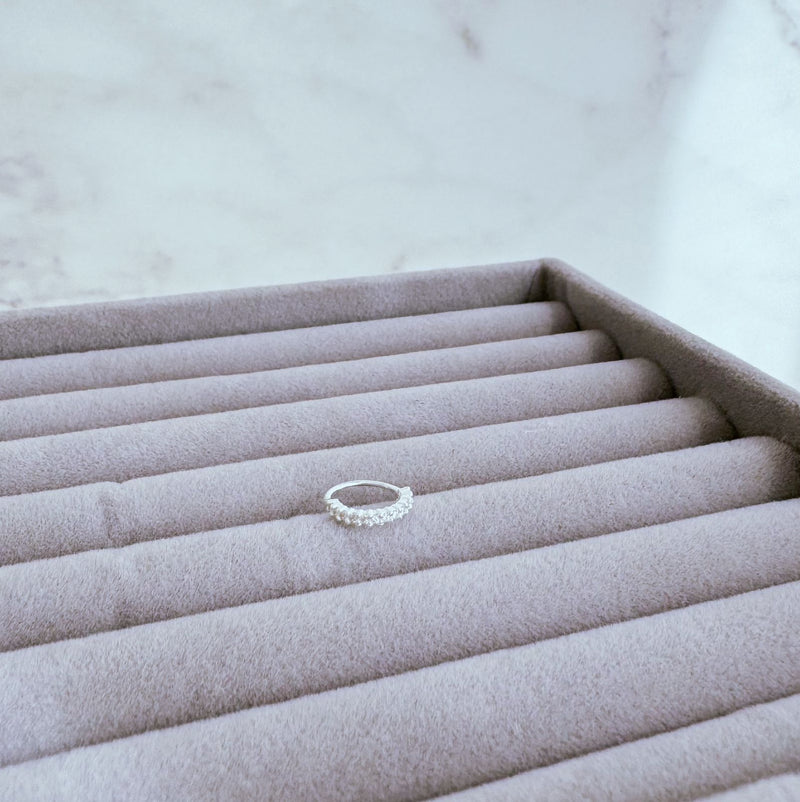 Piercing de Prata Cravejado de Nariz