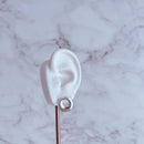 Brinco de Prata Círculo Orgânico Vazado