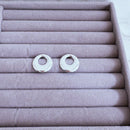 Brinco de Prata Círculo Orgânico Vazado