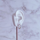 Brinco de Prata Orgânico Vazado Liso