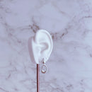 Brinco de Prata Gota Orgânica Vazado Pendurado