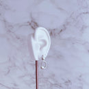 Brinco de Prata Gota Orgânica Vazado Pendurado