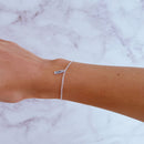 Pulseira Plaquinha Ohana de Prata