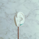 Trio de Brincos de Prata Ponto de Luz Turmalina