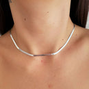 Choker Laminada de Prata