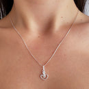 Gargantilha Infinito Cravejado com Coração Vazado