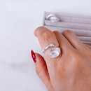 Anel de Prata Gotas Regulável P