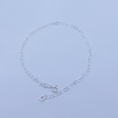 Tornozeleira de Prata Elo Coração