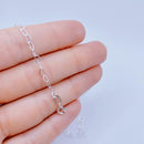 Tornozeleira de Prata Elo Coração