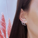 Trio de Prata Argola Lisa